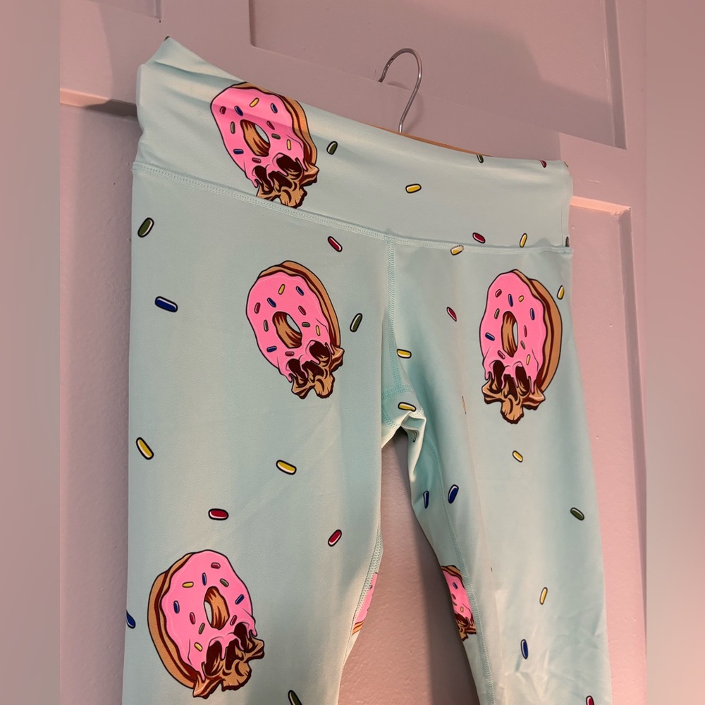 Feed Me Fight Me Doughnut Skull Leggings - Picture 3 of 9